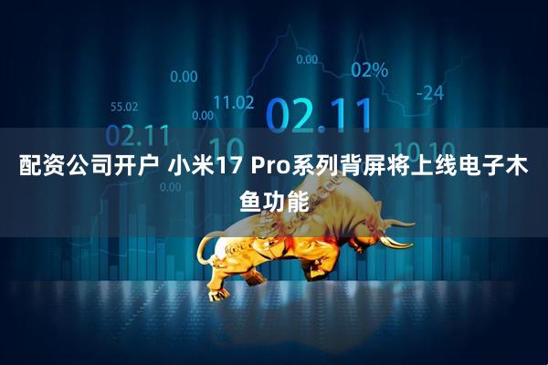 配资公司开户 小米17 Pro系列背屏将上线电子木鱼功能